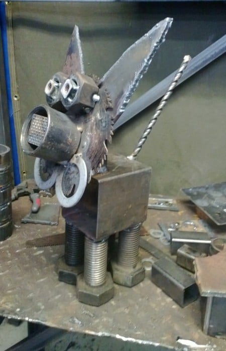 Student Welding Work - Metal Dog