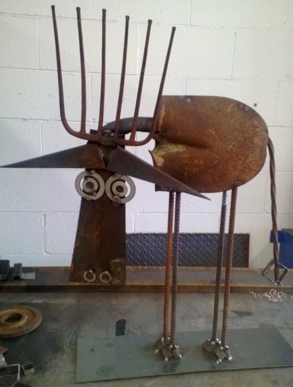 Student Welding Work - Metal Cow